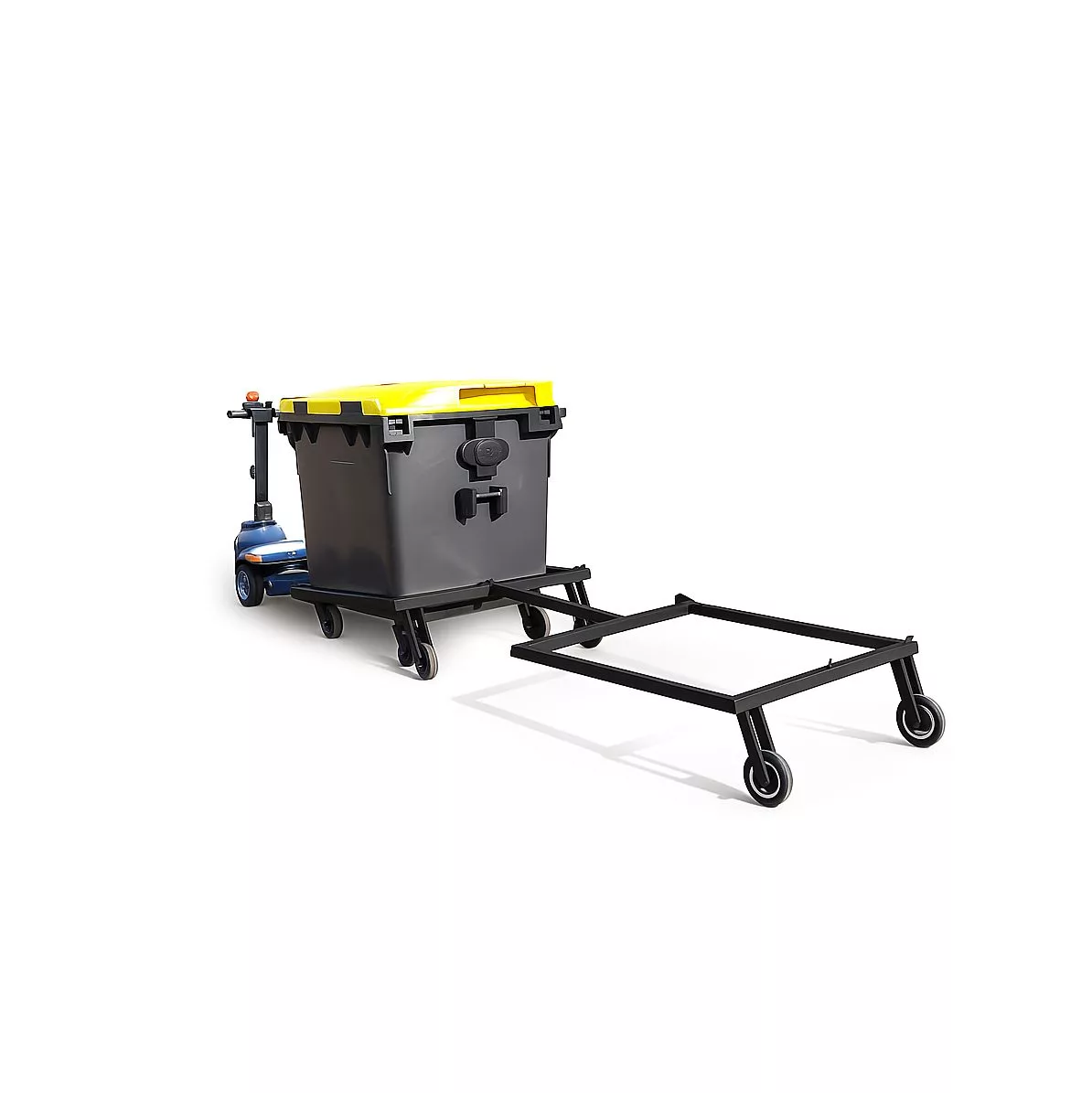 Transportlösung für Mülltonnen und Materialfluss